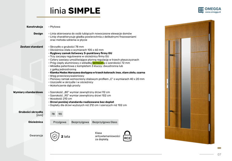 Profesjonalny montaż drzwi zewnętrznych Omegga